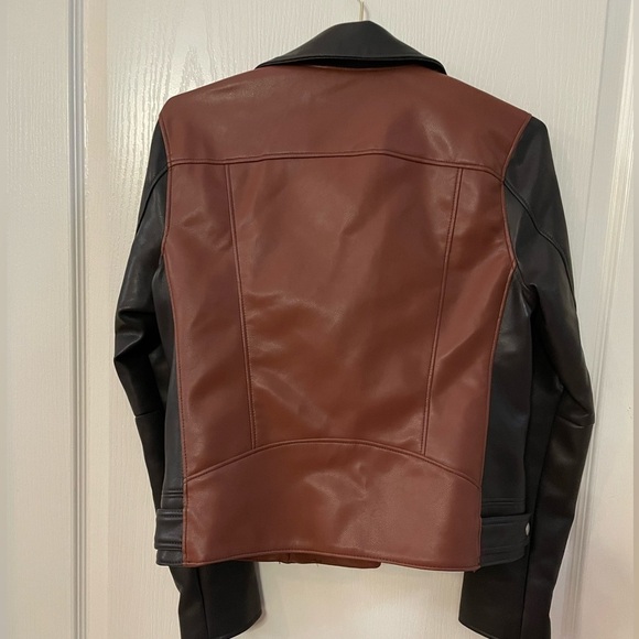 Blank NYC Two Tone Leather Moto Jacket Size XS - Picture 3 of 6